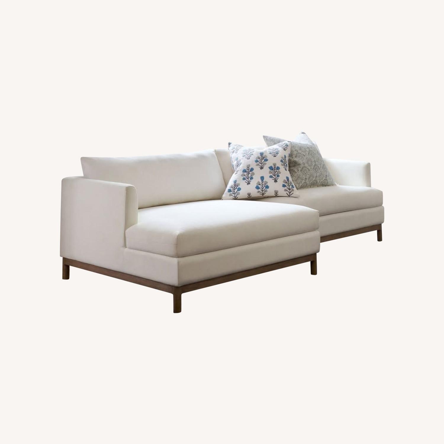Pottery Barn Theo Upholstered Chaise Sectional - image-0