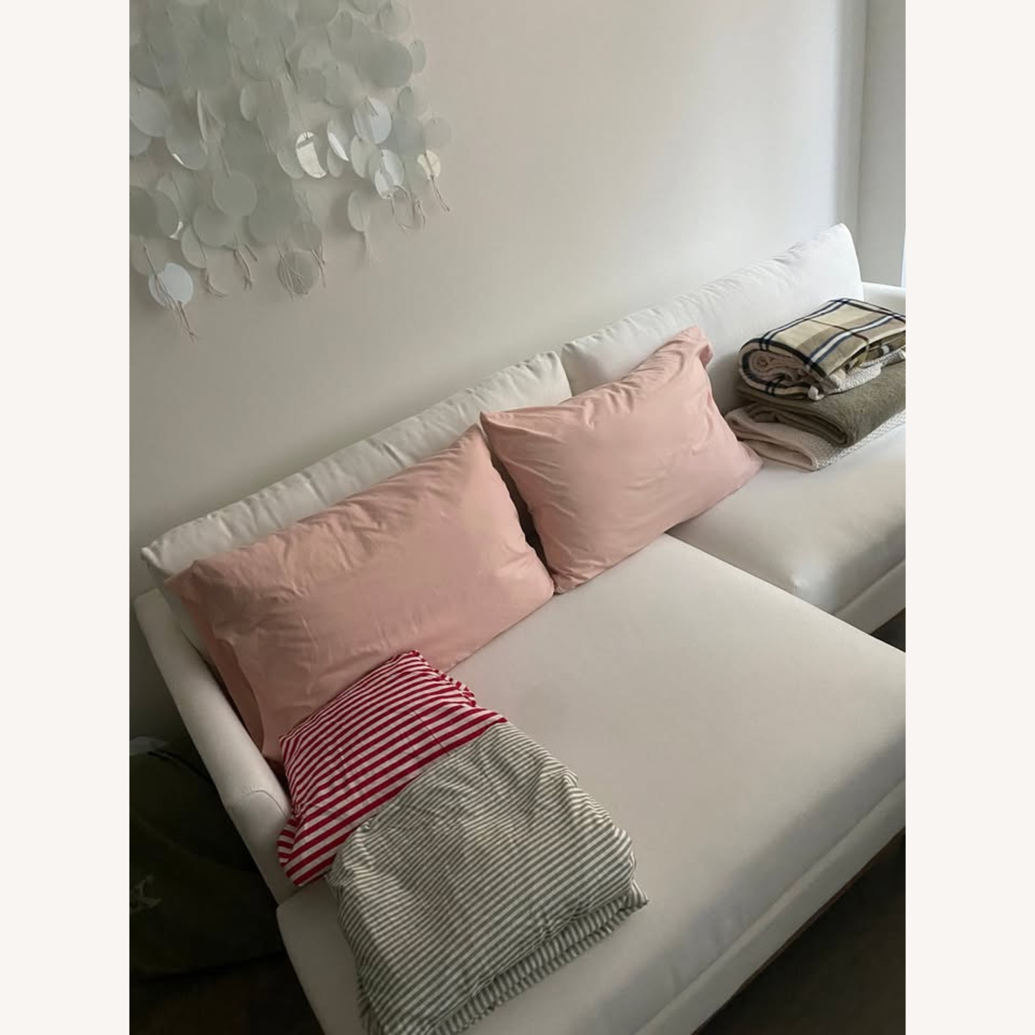 Pottery Barn Theo Upholstered Chaise Sectional - image-1