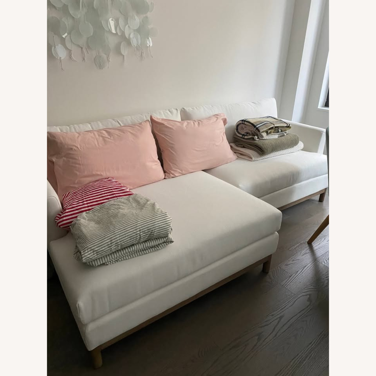 Pottery Barn Theo Upholstered Chaise Sectional - image-2