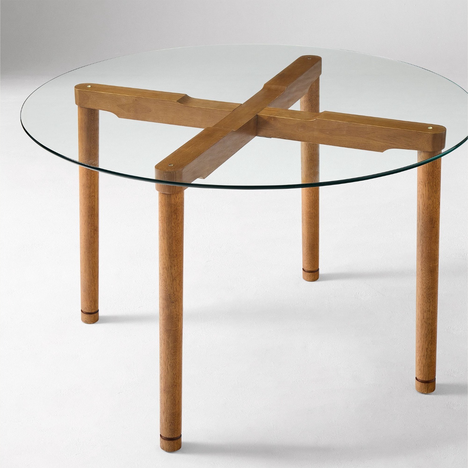 West Elm Larson Round Glass Dining Table (48") - image-2