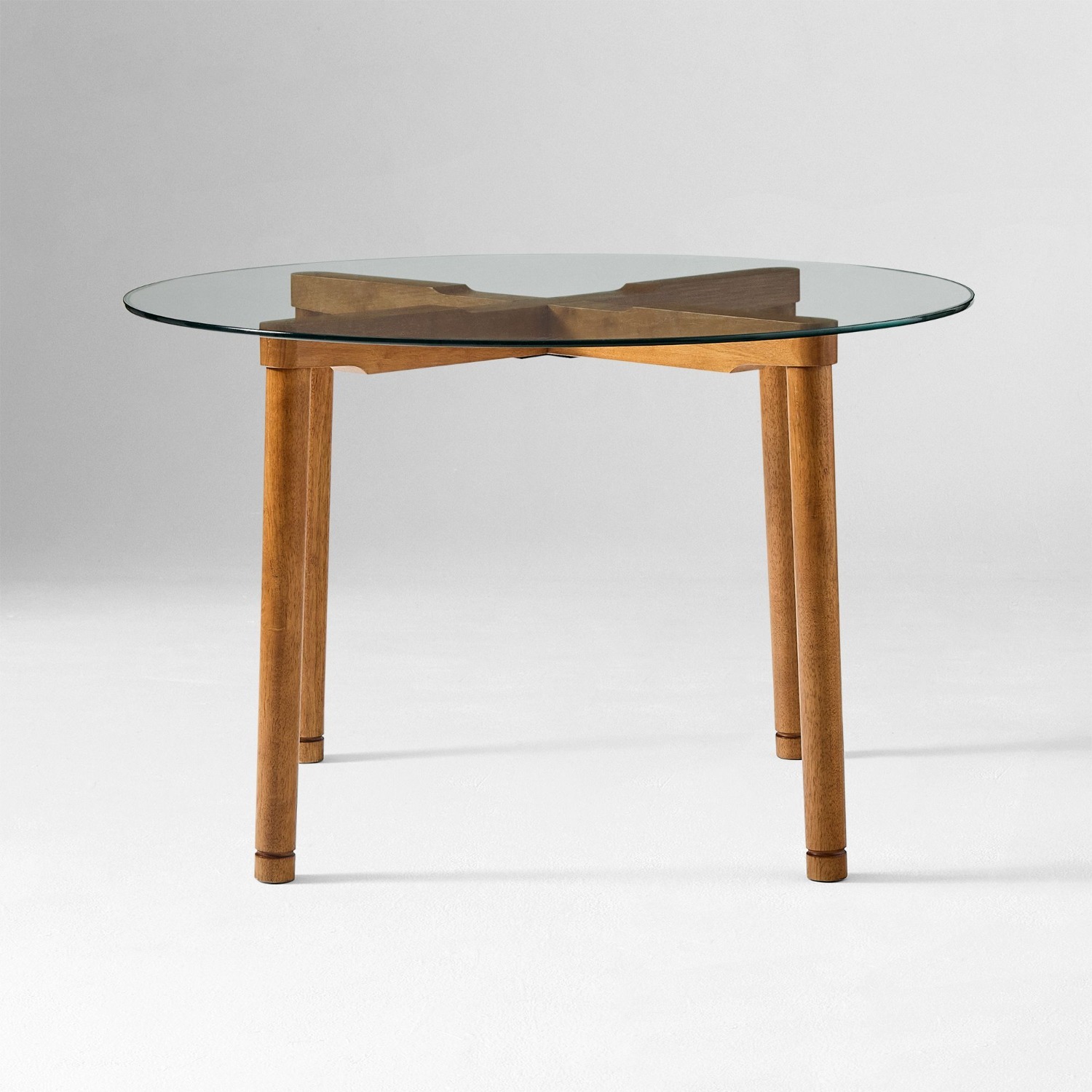 West Elm Larson Round Glass Dining Table (48") - image-3