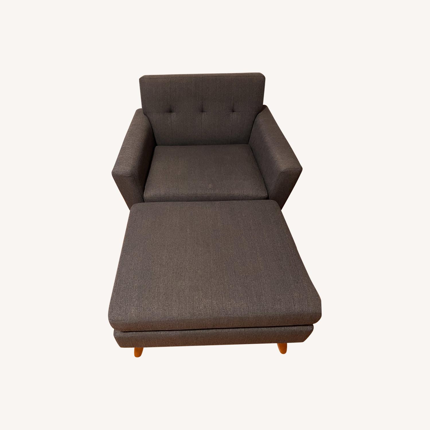 40" Wide Tufted Polyester Club Chair - image-0
