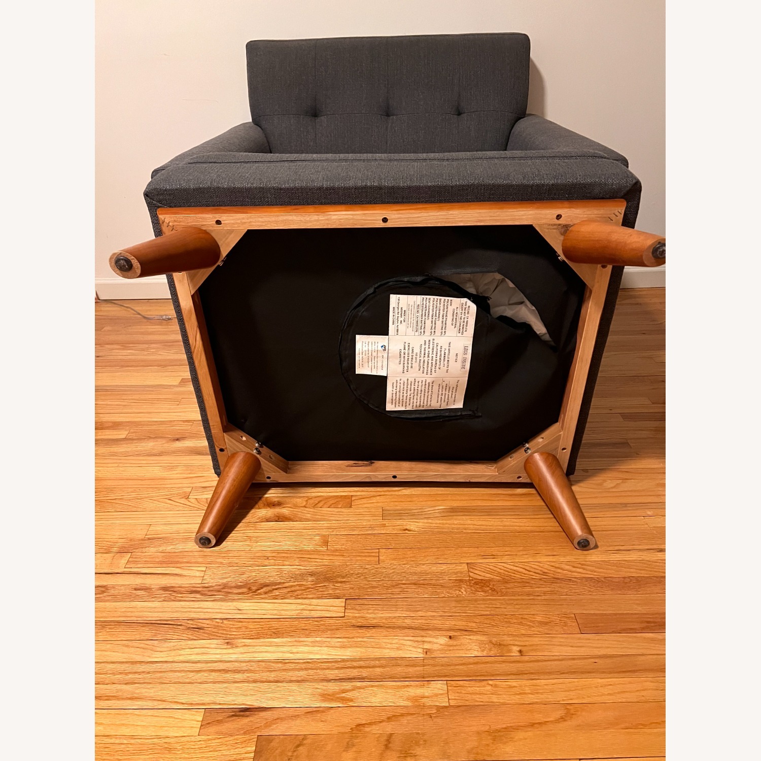 40" Wide Tufted Polyester Club Chair - image-6