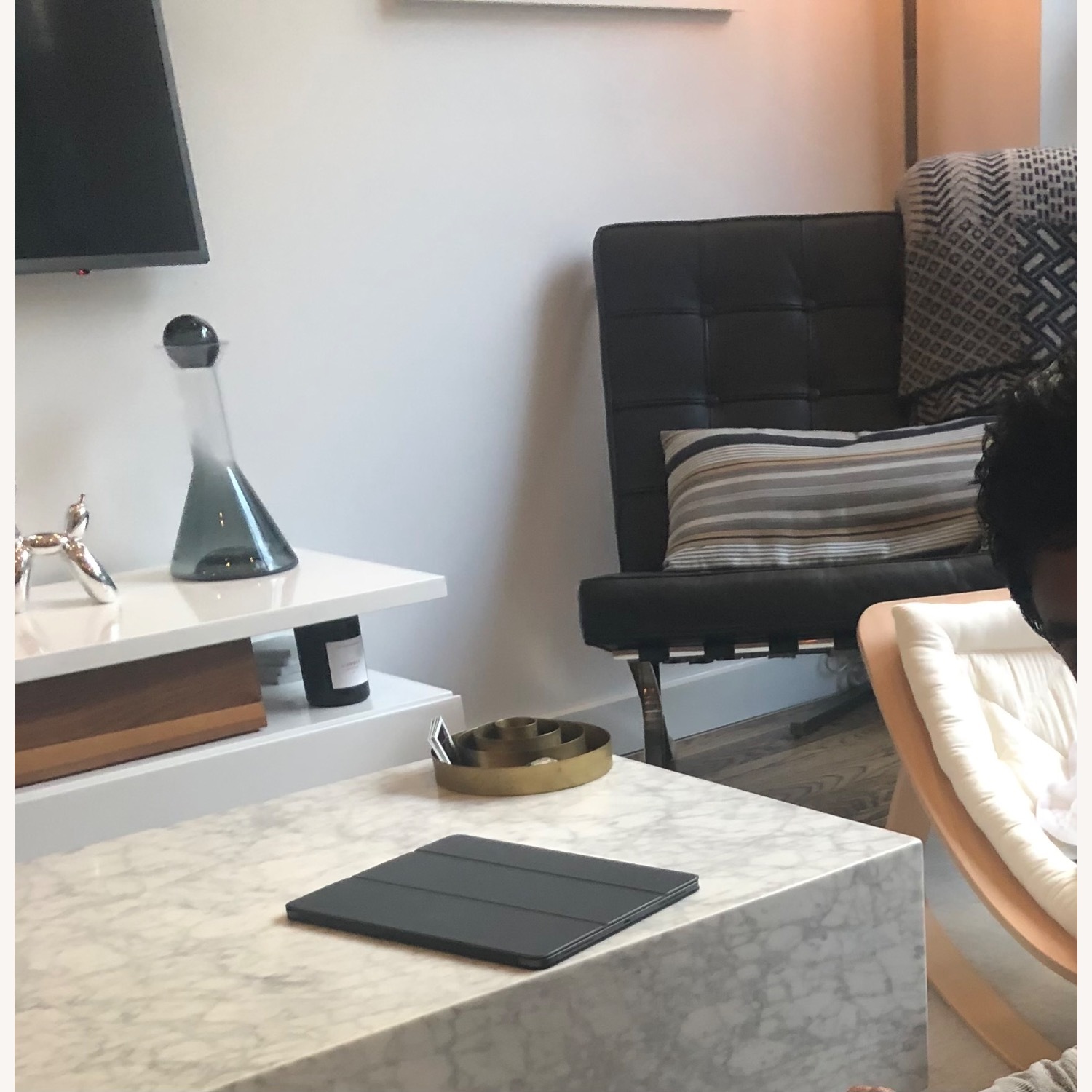 Restoration Hardware Marble Coffee Table  - image-2
