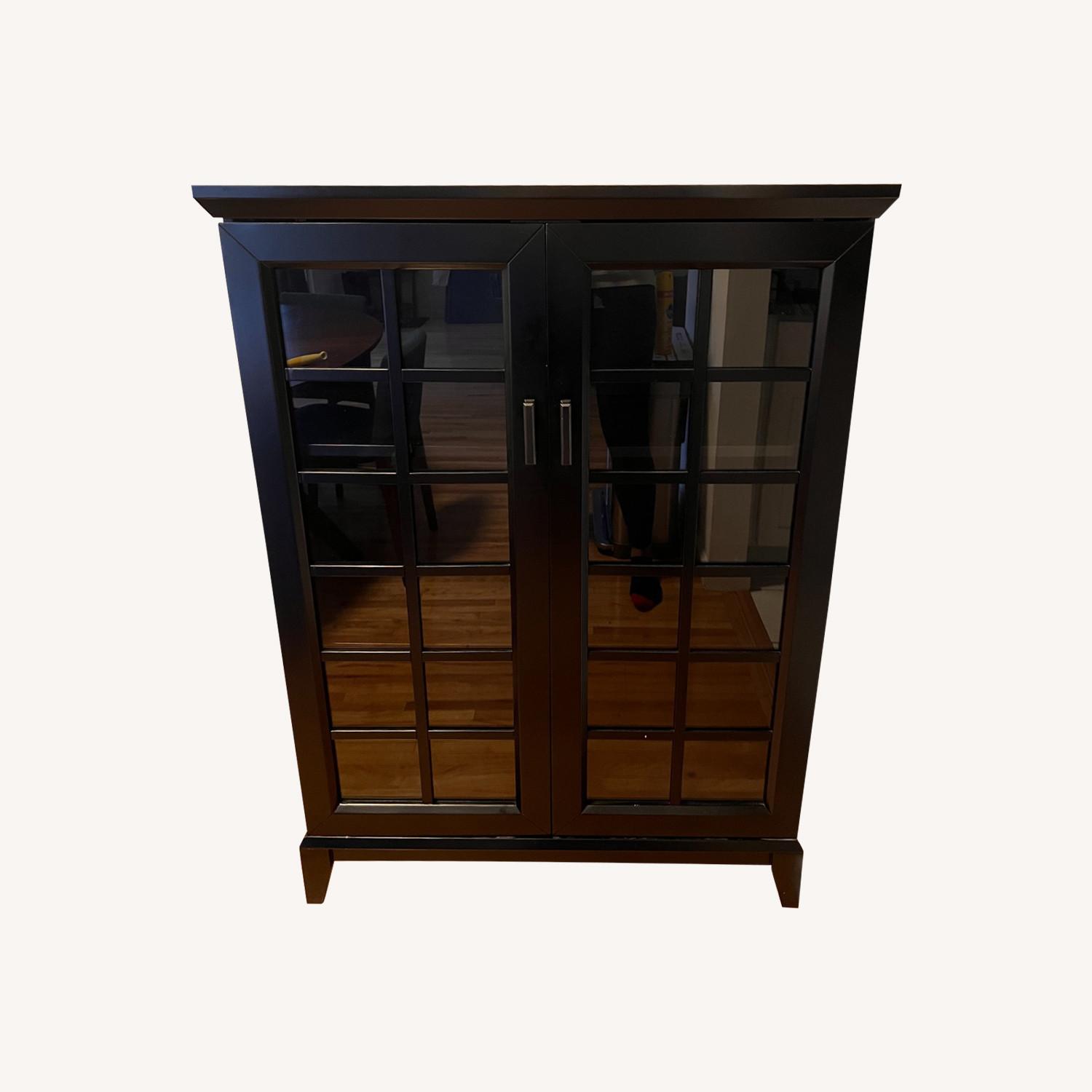 Crate & Barrel Black Cabinet - image-0