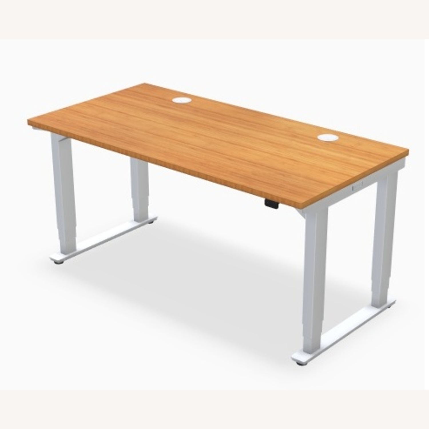 UPLIFT Standing Desk Bamboo & White - image-6
