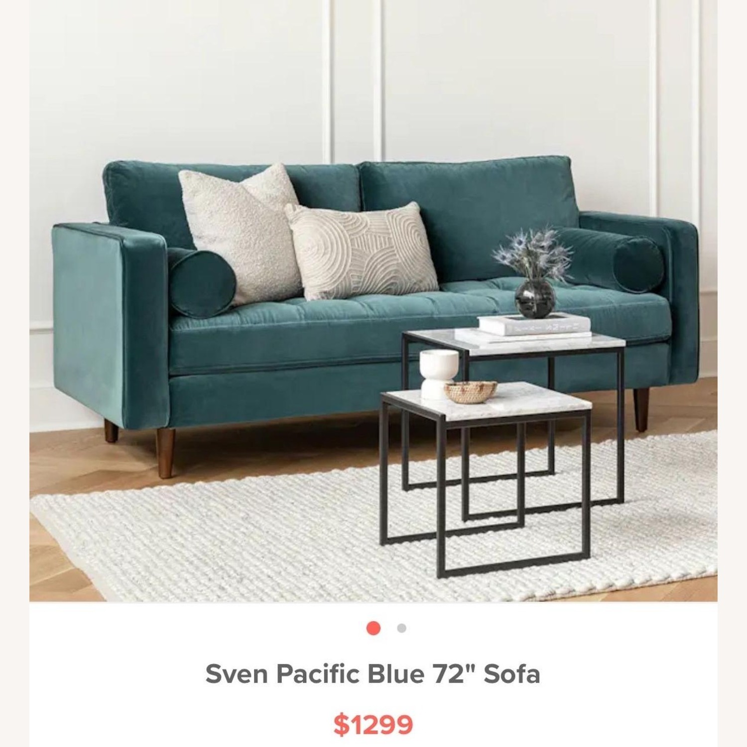 Article Sven 72" Tufted Velvet Loveseat - image-1