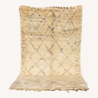 Vintage 70’s Beni Ourain 100% Natural Wool Rug 5.5X9.5