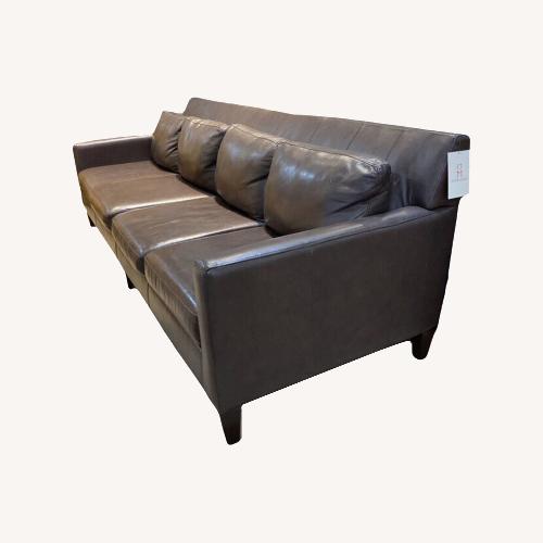 Used Walter E. Smithe 4-Seat Leather Sofa Brown for sale on AptDeco