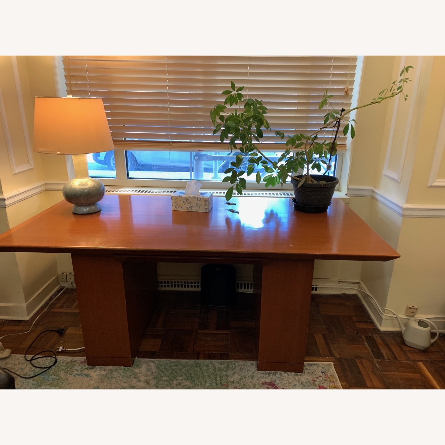 Mid-Century Modern Office Desk in Mahogany - image-1