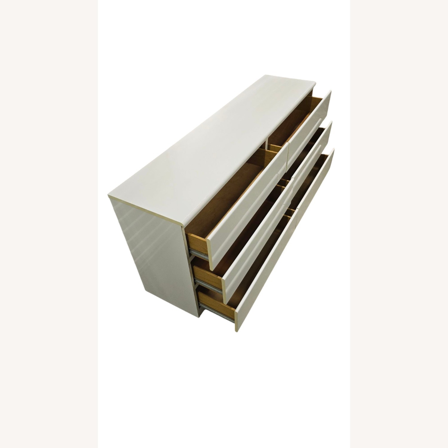 Lacquer Craft White Lacquer Dresser 6 Drawers - image-2