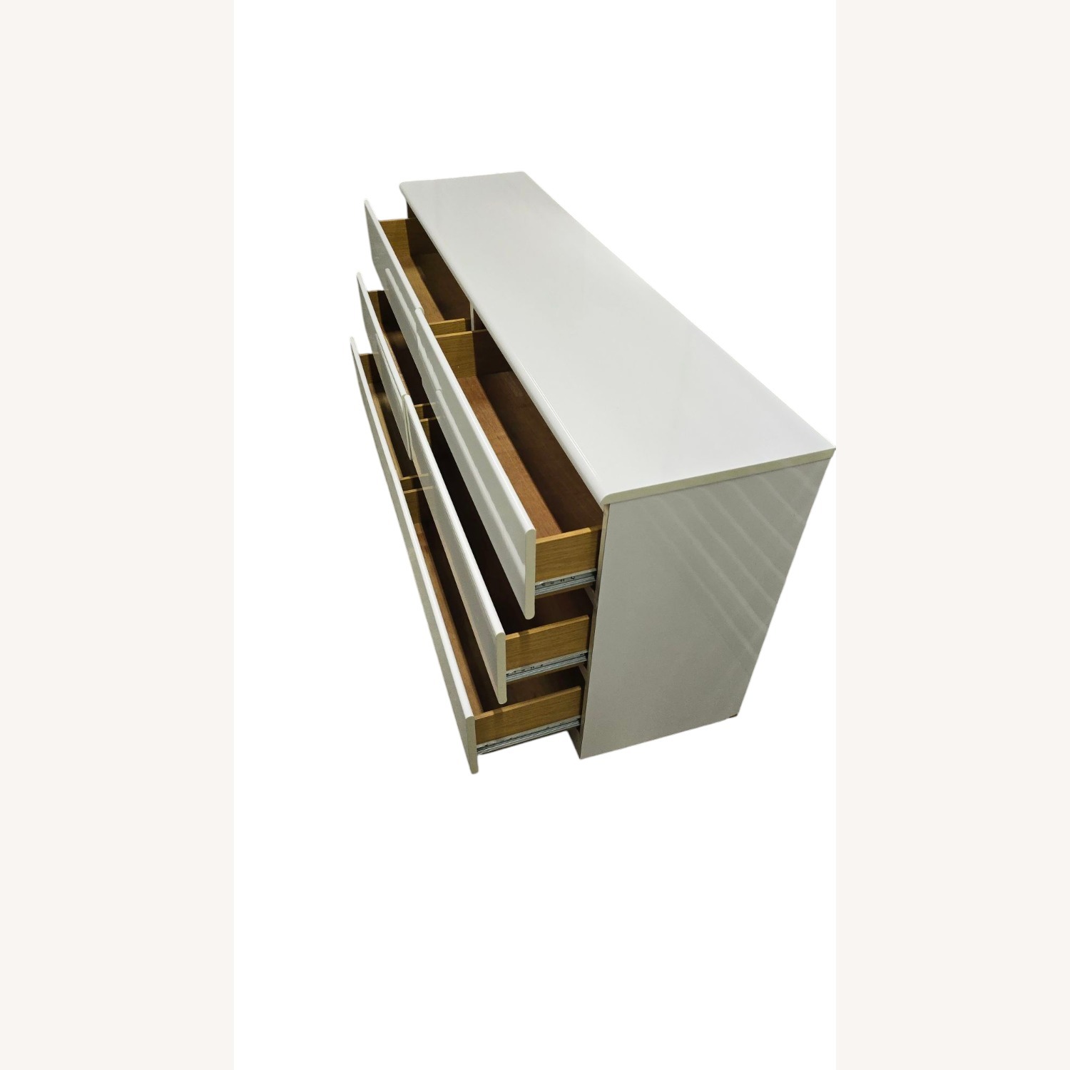 Lacquer Craft White Lacquer Dresser 6 Drawers - image-1