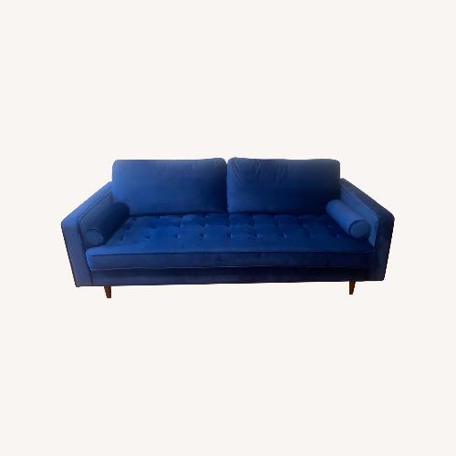 Used AllModern Geo Velvet Upholstered Sofa for sale on AptDeco