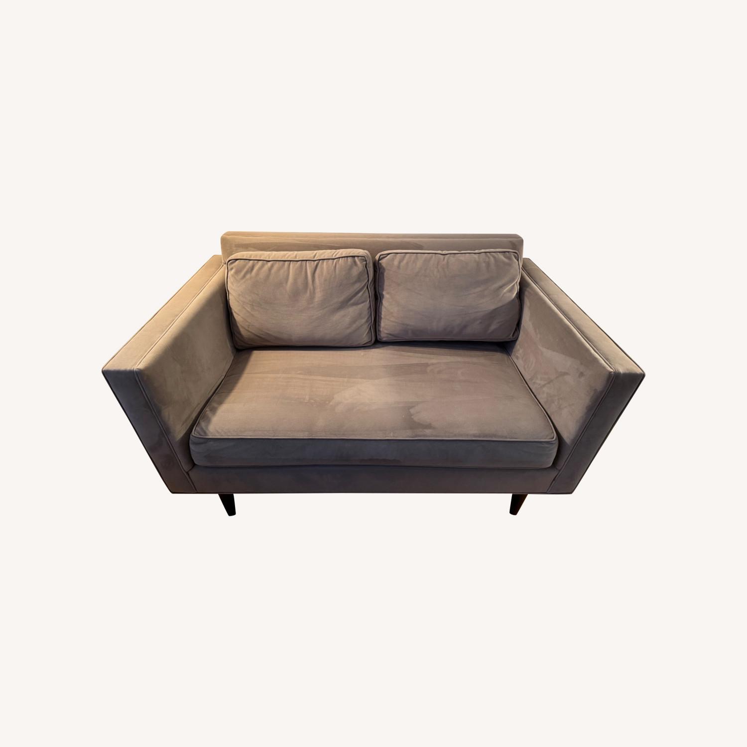 60” Loveseat in Suede Beige - image-0