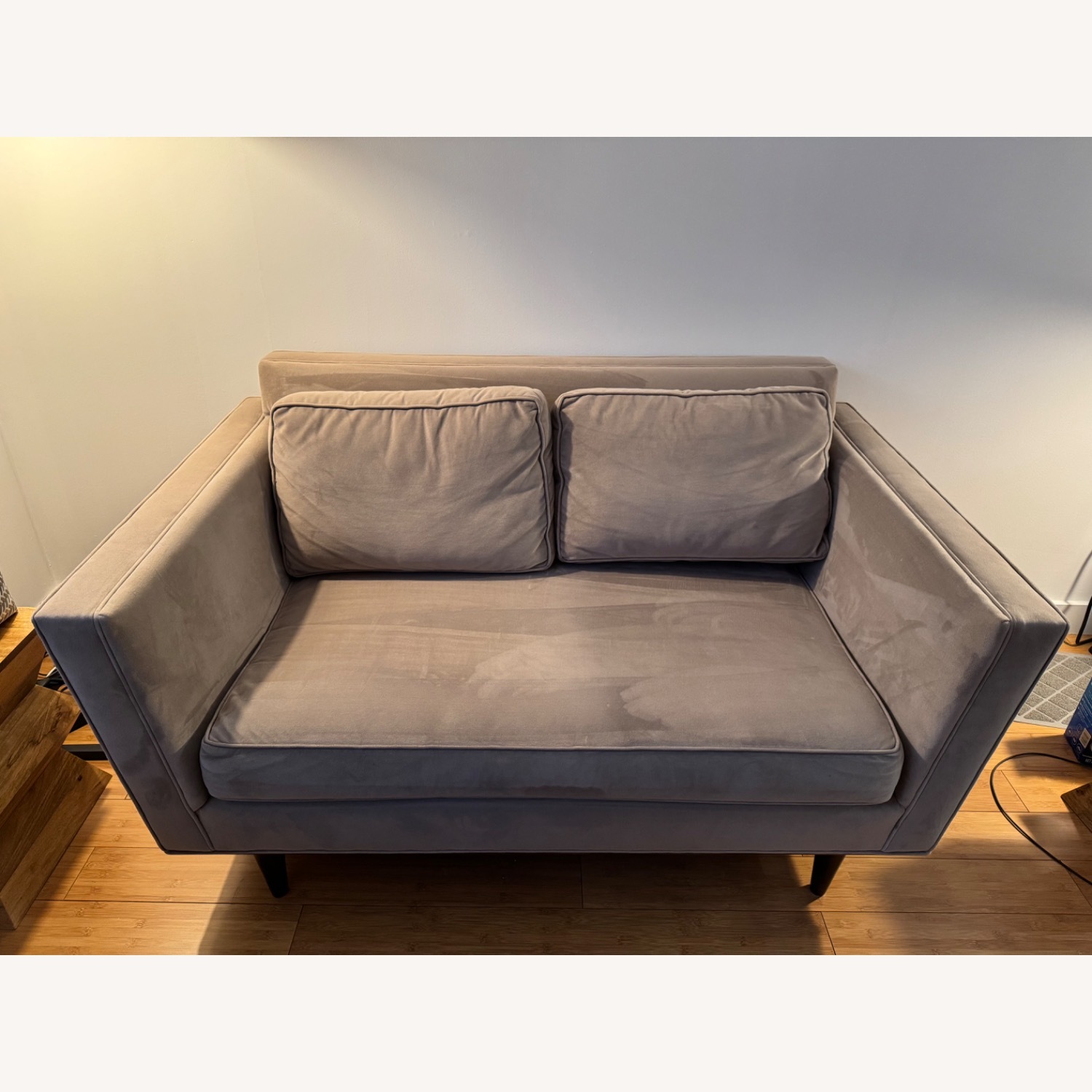 60” Loveseat in Suede Beige - image-2