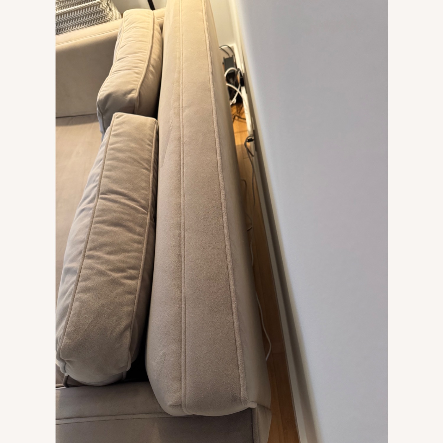 60” Loveseat in Suede Beige - image-7