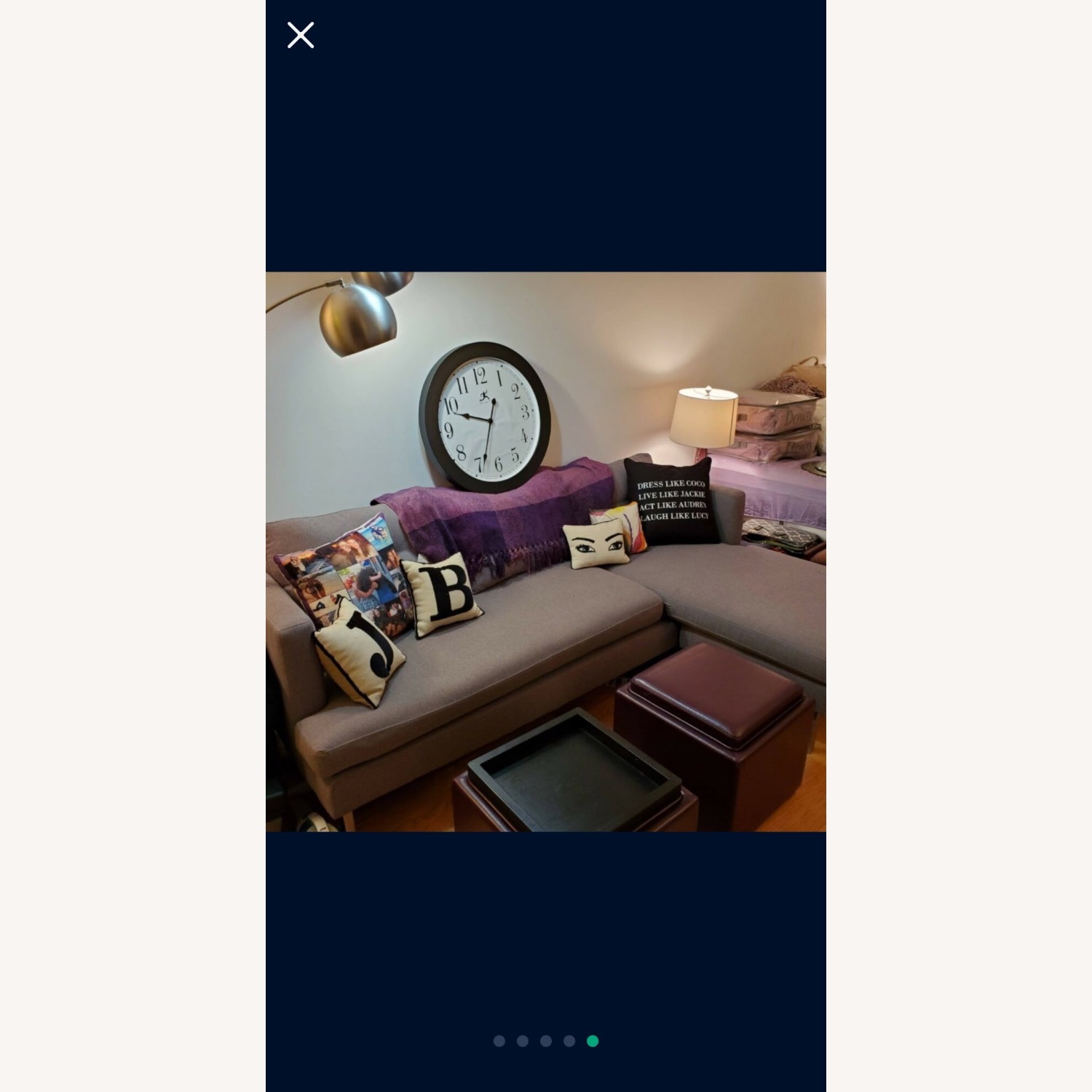 West Elm Reversible Ottoman Sectional - image-3