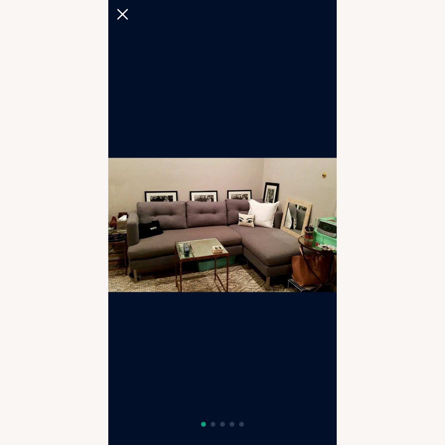 West Elm Reversible Ottoman Sectional - image-1