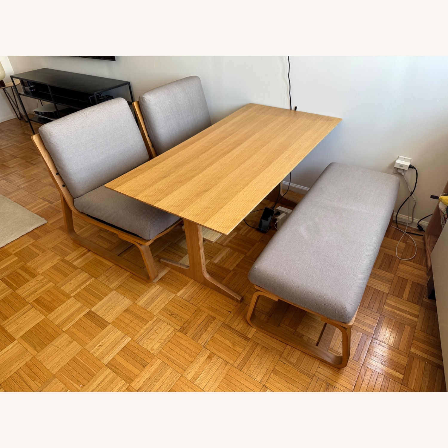 Muji Dining Set (1 Table, 2 Chairs, 1 Bench) - image-2