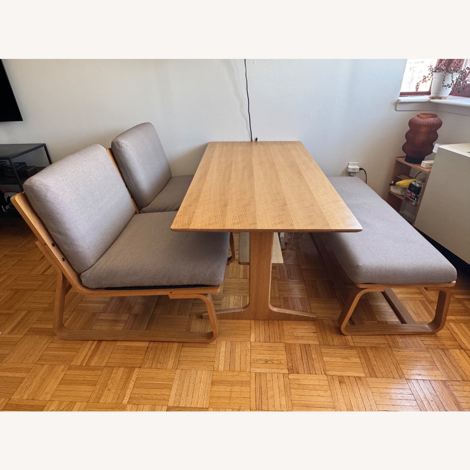 Muji Dining Set (1 Table, 2 Chairs, 1 Bench) - image-3