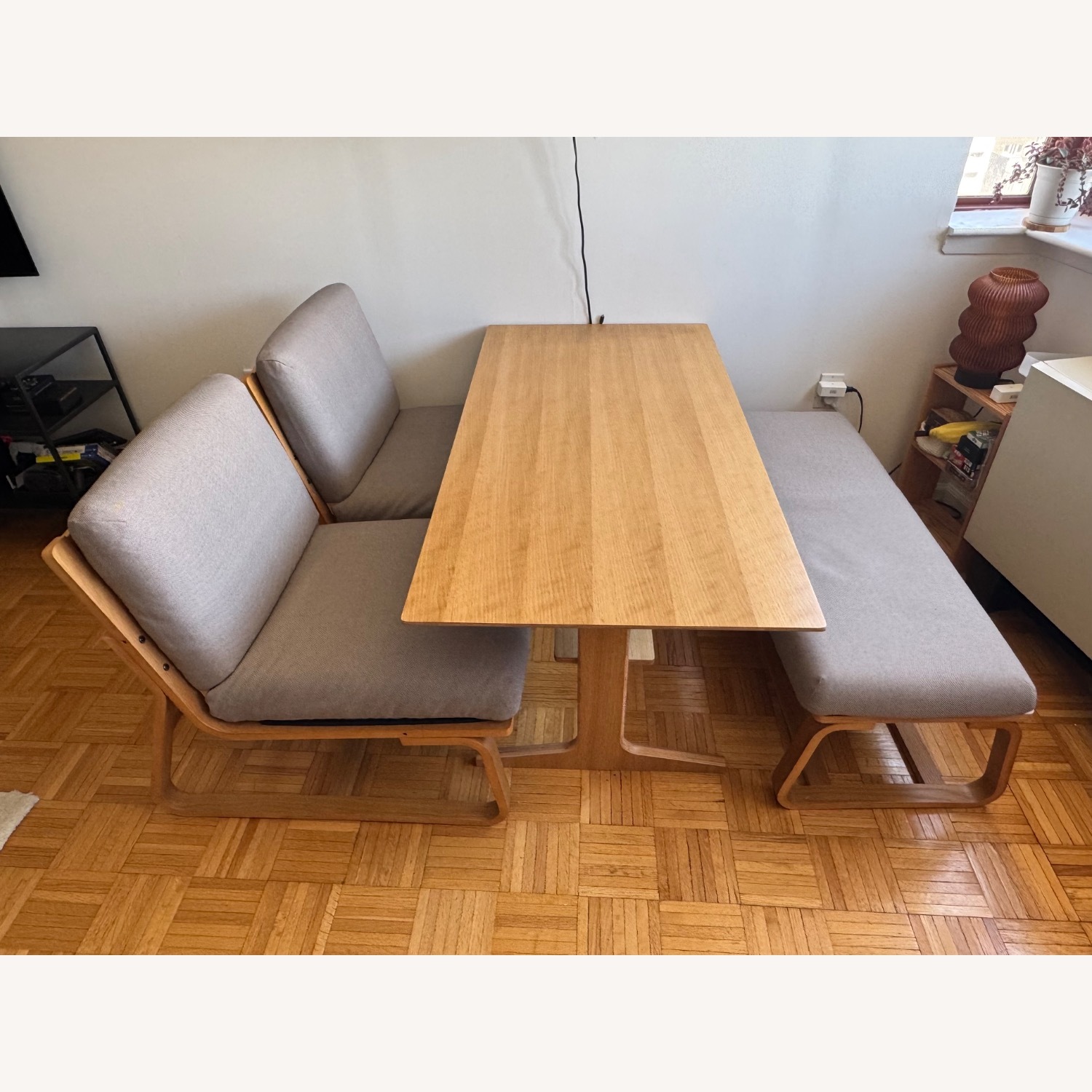 Muji Dining Set (1 Table, 2 Chairs, 1 Bench) - image-0