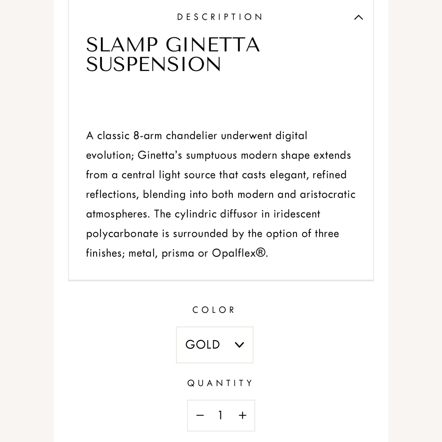 SLAMP Ginetta Designer Hanging Light – Gold - image-4