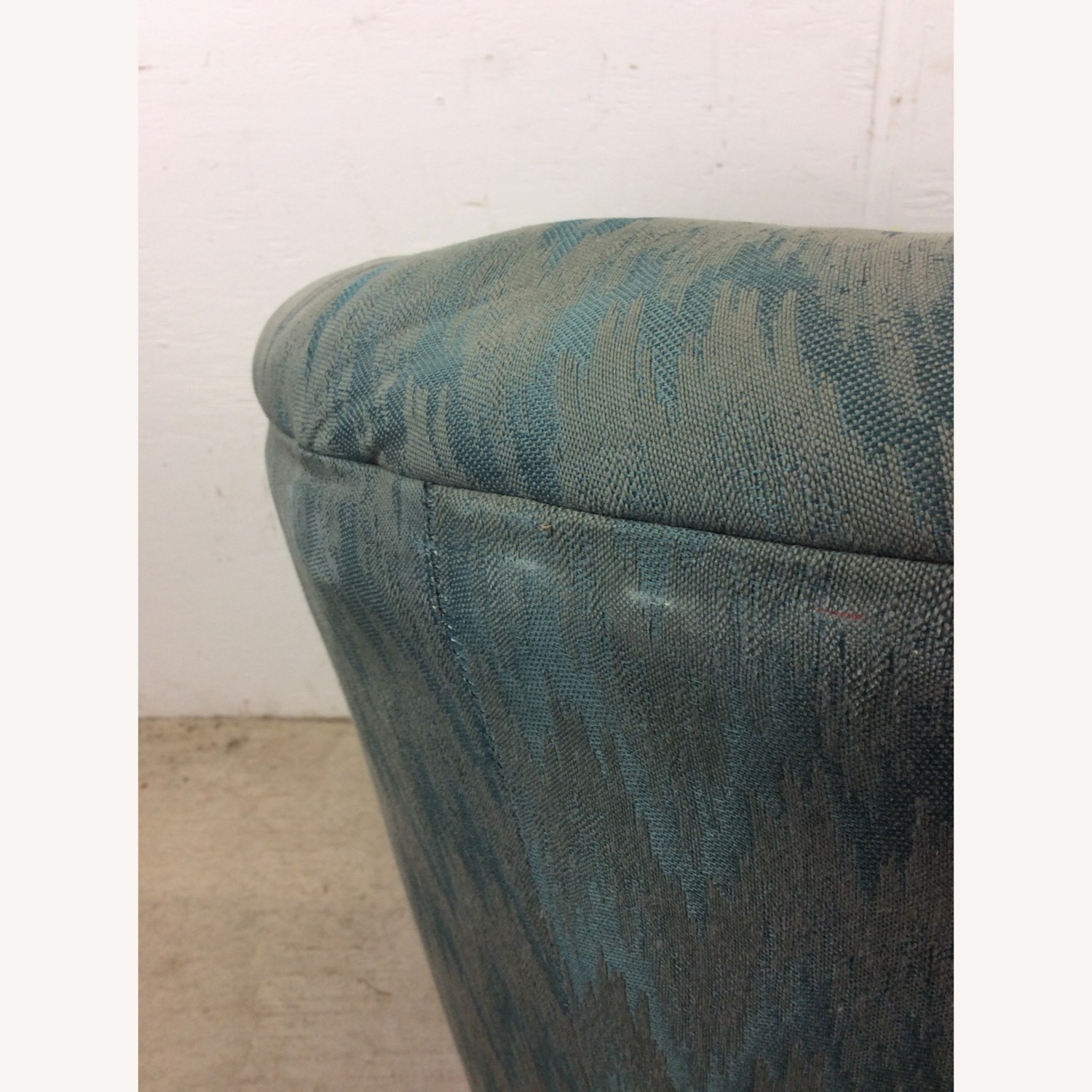 Vintage Teal 1980s Barrel Back Club Chair by Rowe - image-20