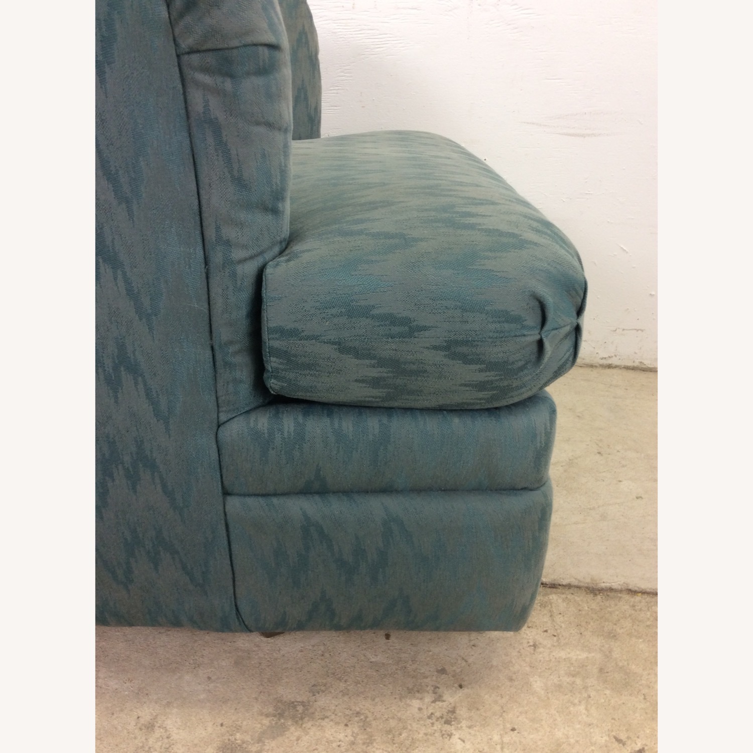 Vintage Teal 1980s Barrel Back Club Chair by Rowe - image-23