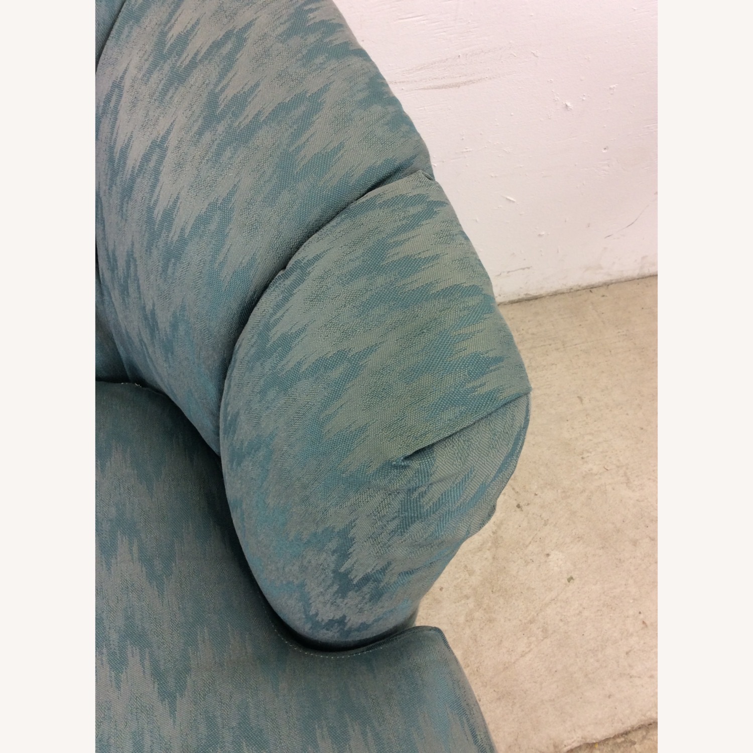 Vintage Teal 1980s Barrel Back Club Chair by Rowe - image-11