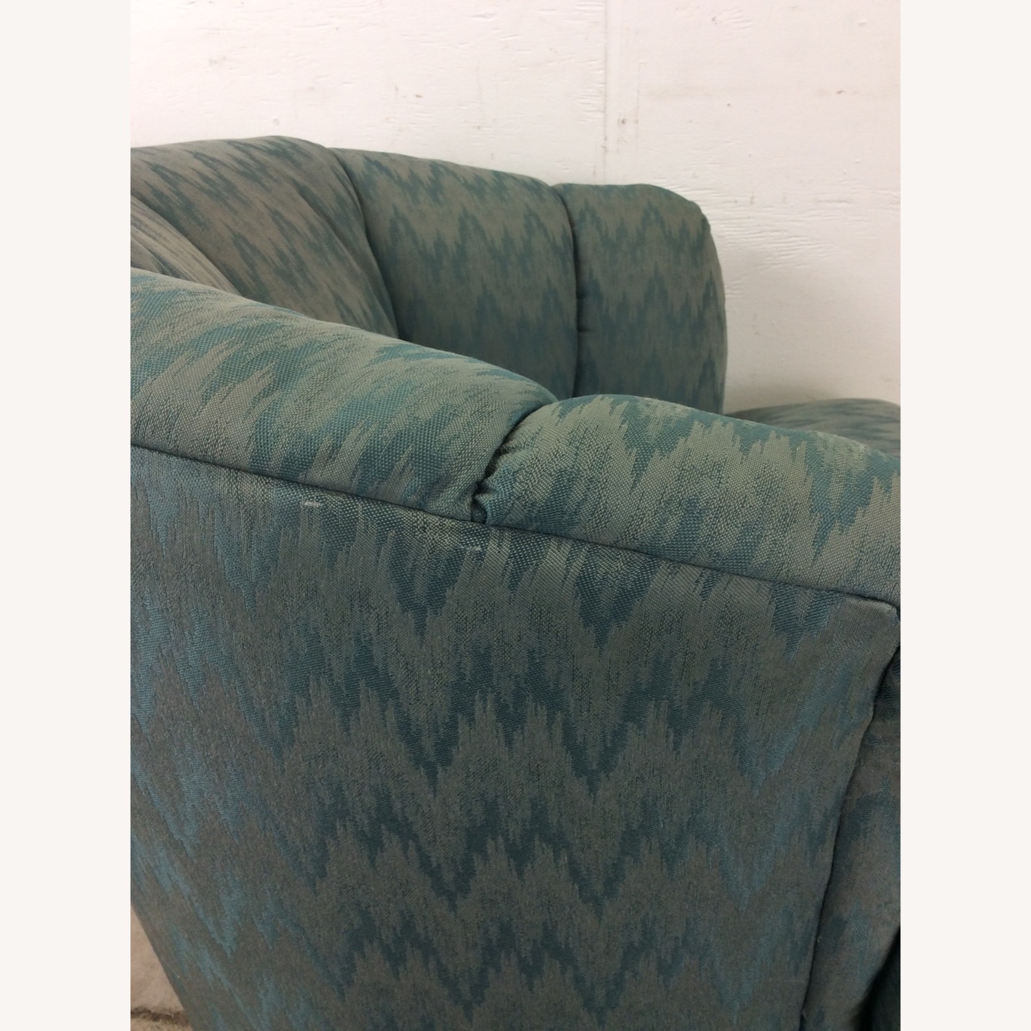 Vintage Teal 1980s Barrel Back Club Chair by Rowe - image-22