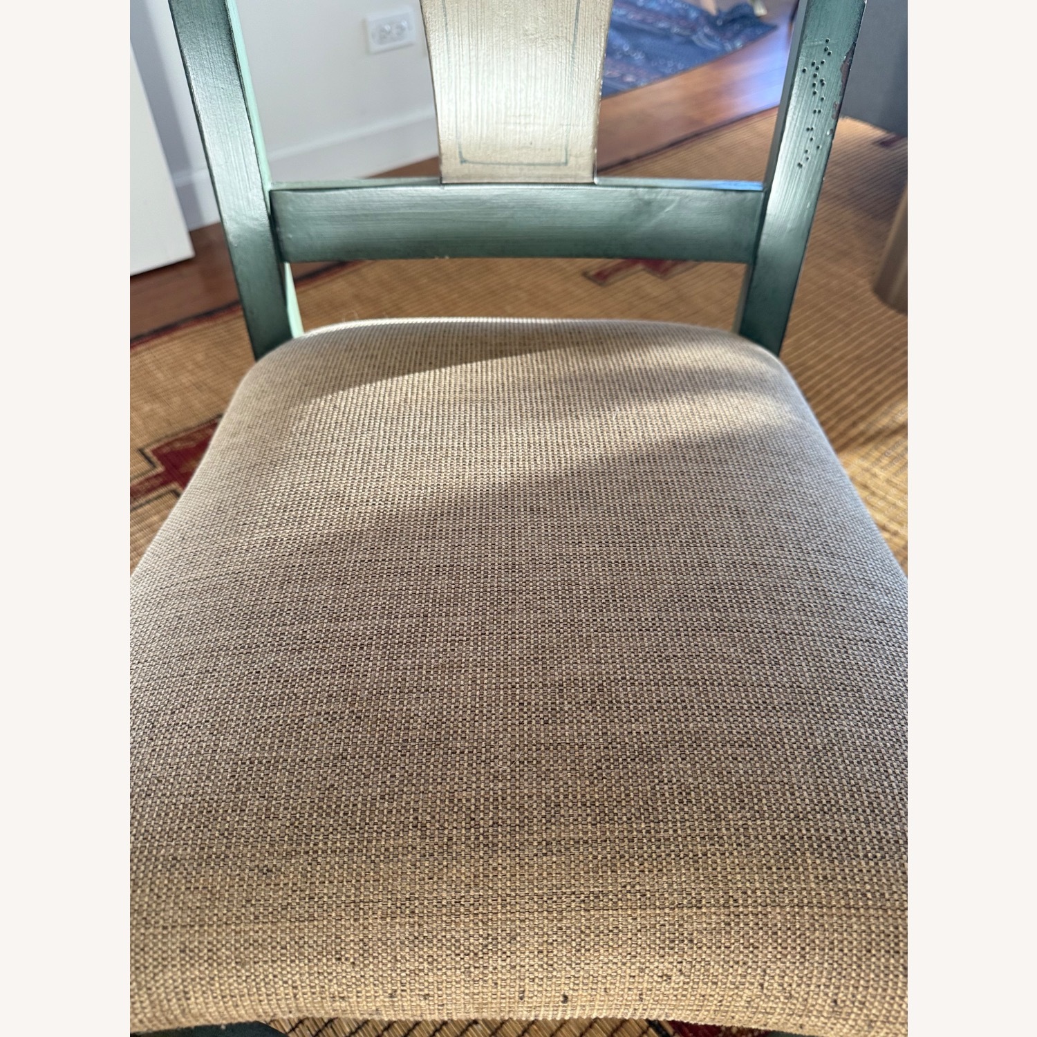 Horchow Writing Desk Pale Green and Cream - image-12