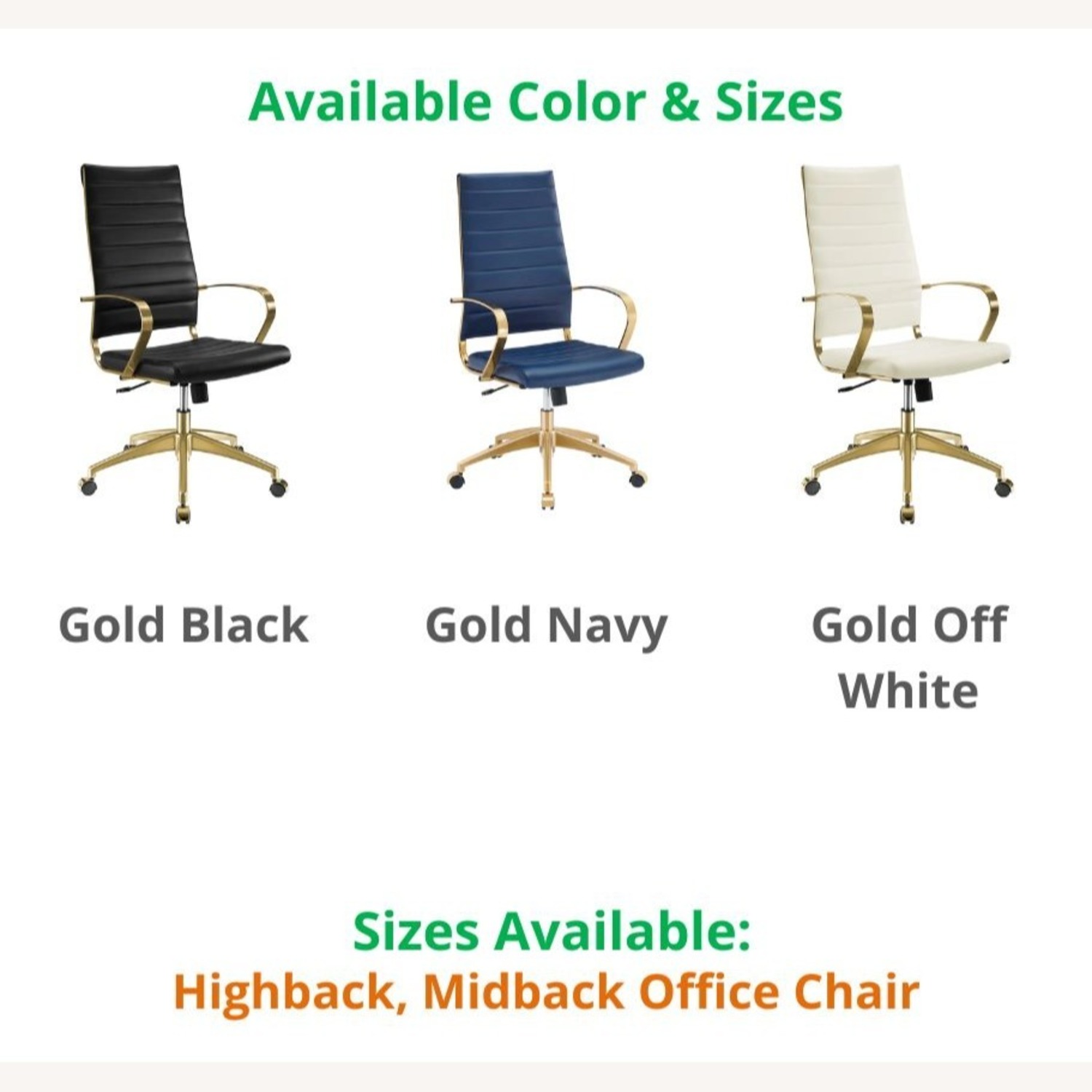 Office Chair In Highback White Ribbed Faux Leather - image-9