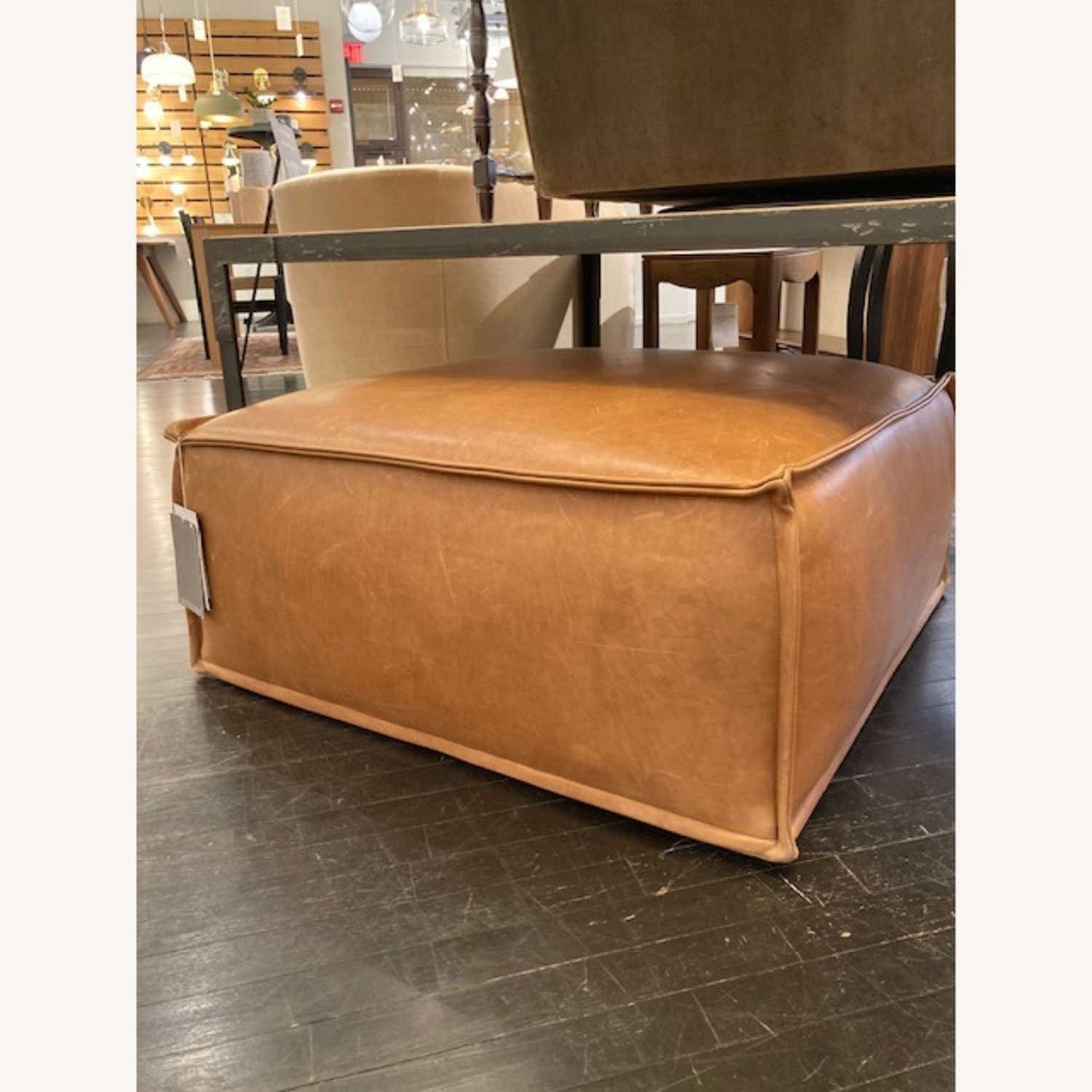 Rejuvenation Grant Square Leather Ottoman - image-4