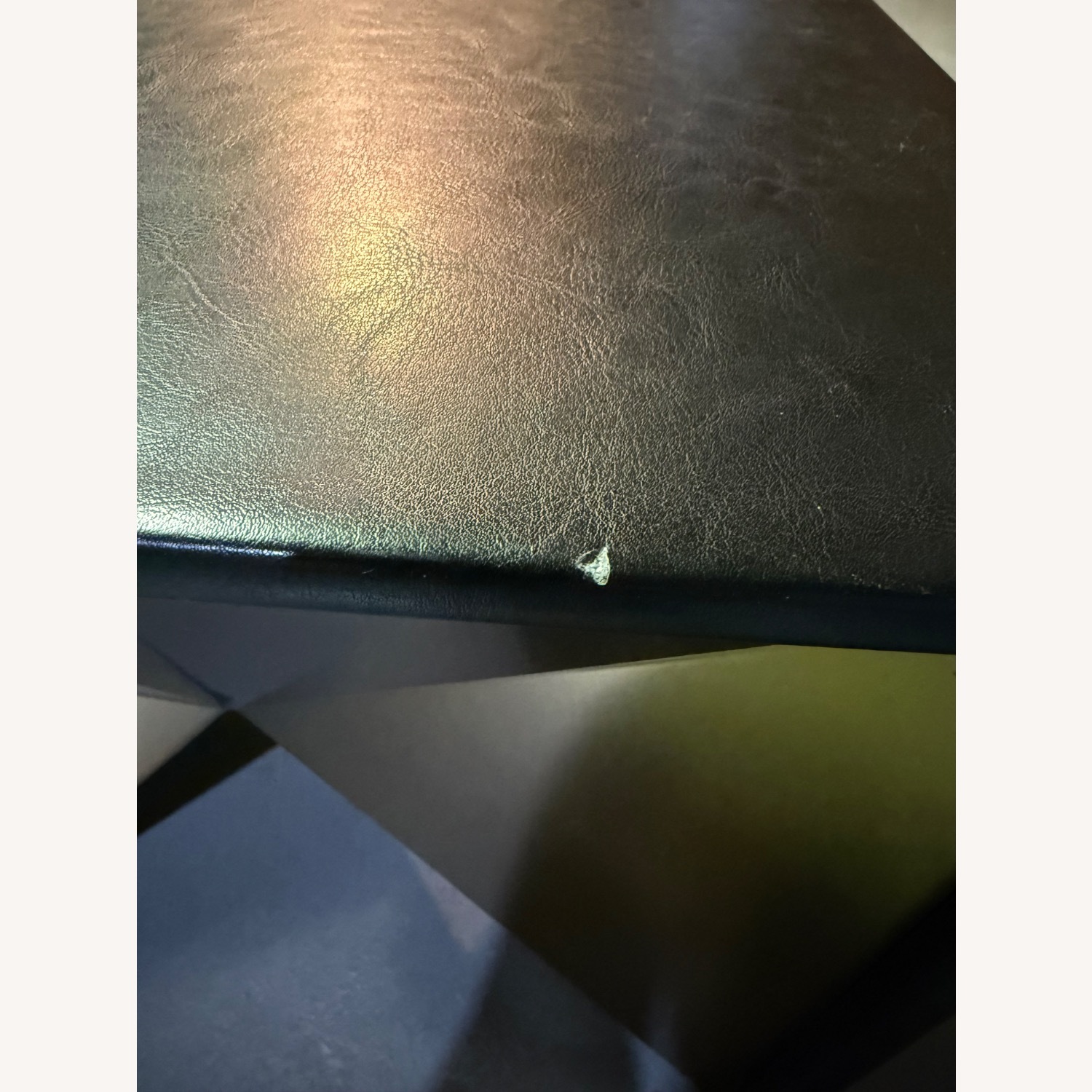 CB2 Black Leather Gold Table Set - image-7