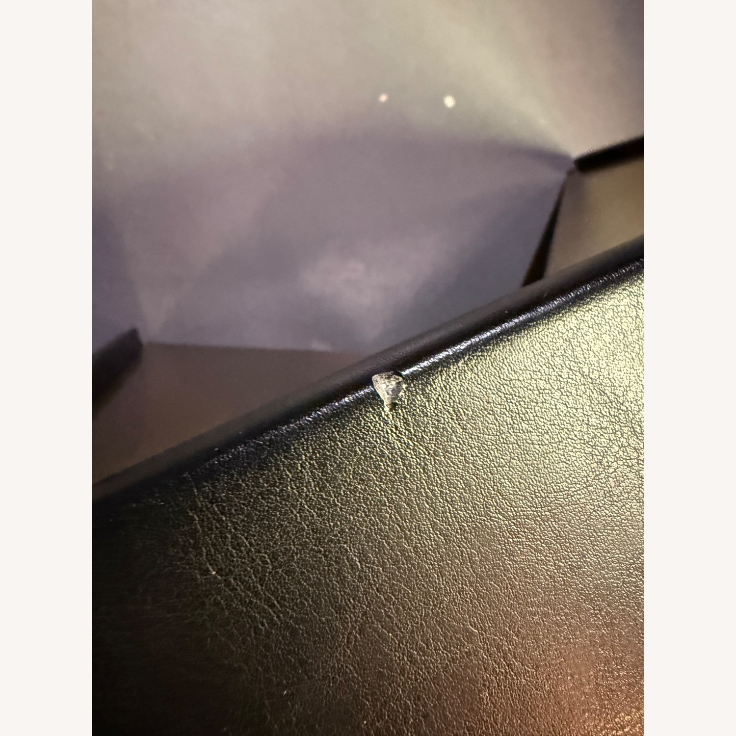 CB2 Black Leather Gold Table Set - image-8