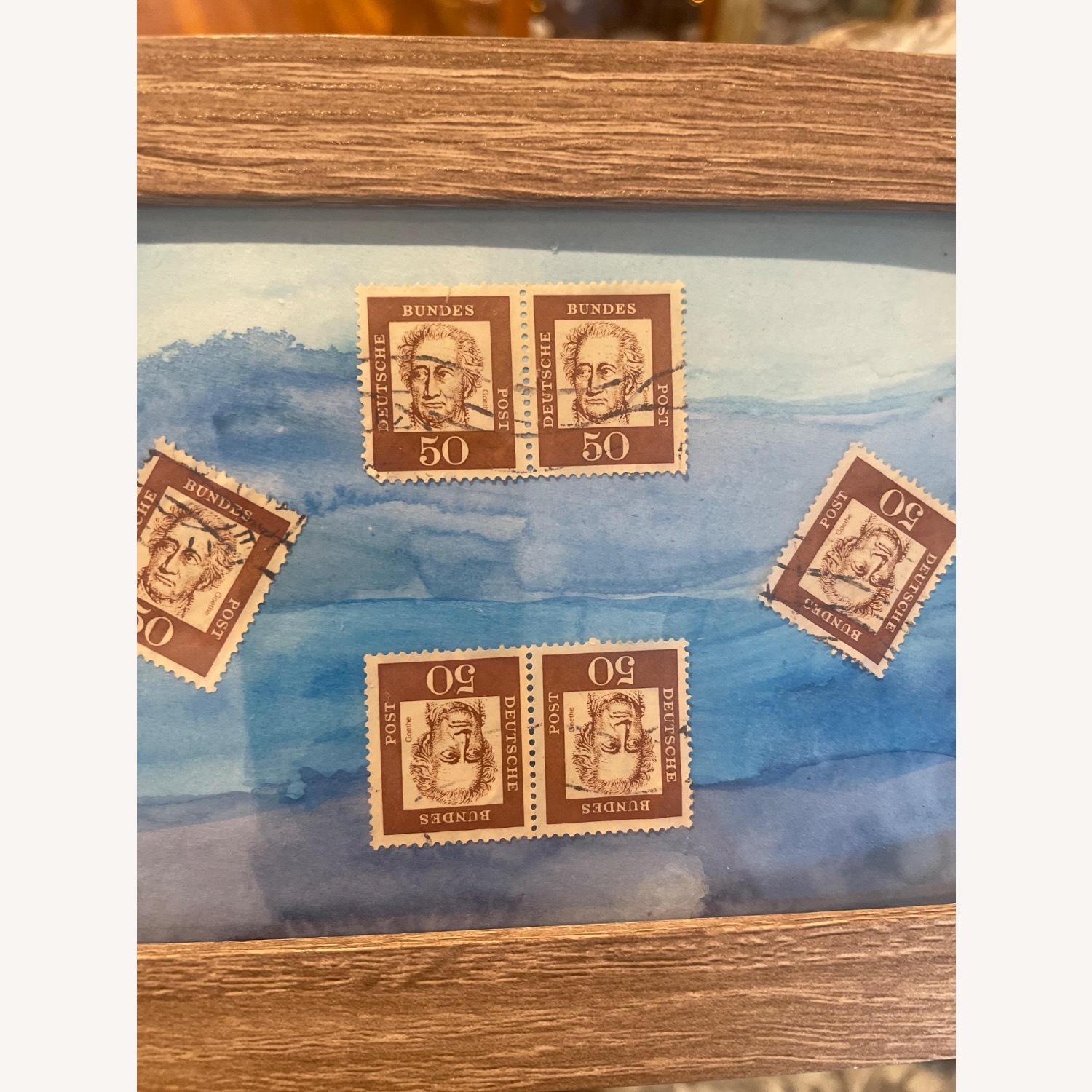 Germany 1961 Goethe Postage Stamps in Frame - image-2