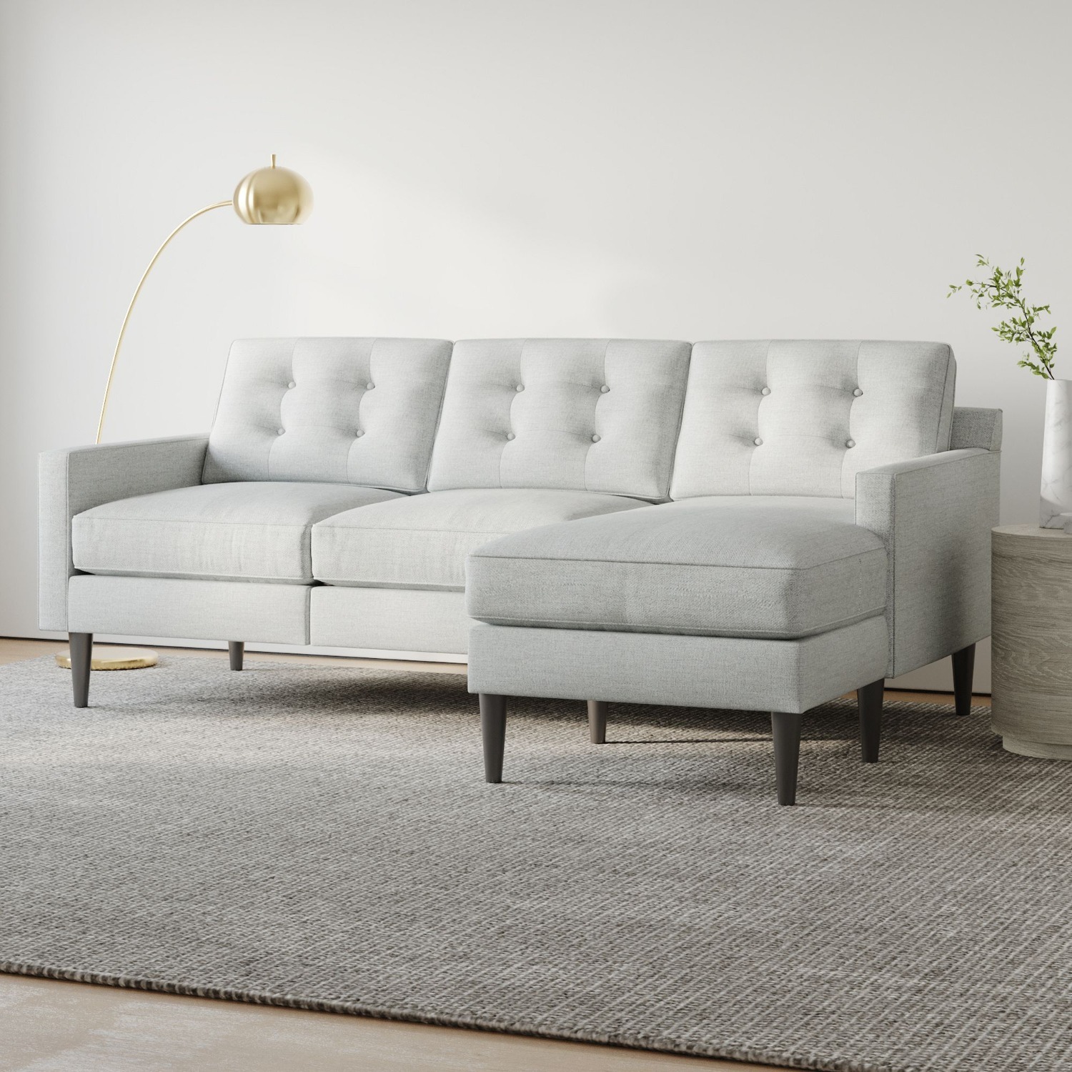 West Elm Drake 2-Piece Reversible Sectional (86") - image-4