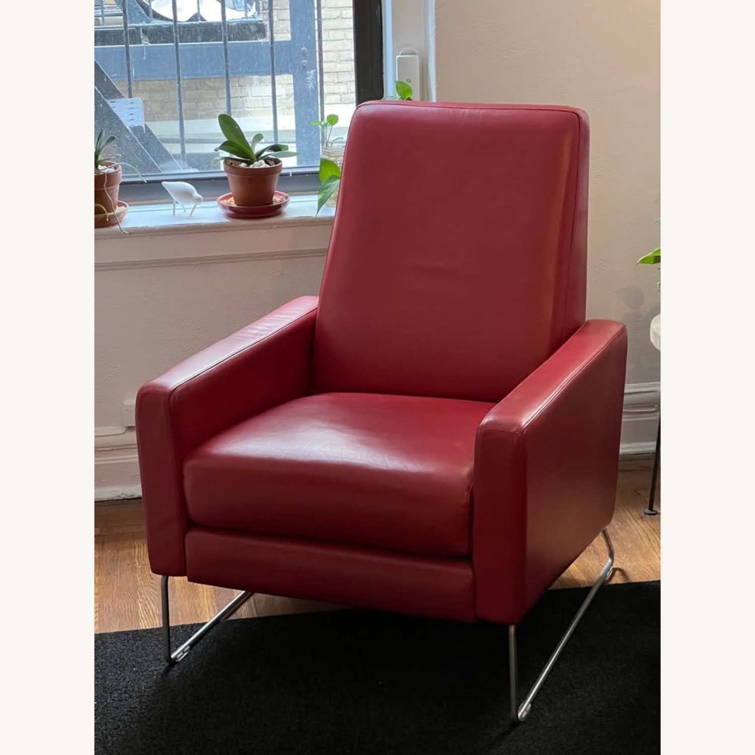 Design Within Reach Flight Recliner, Red Leather - image-0