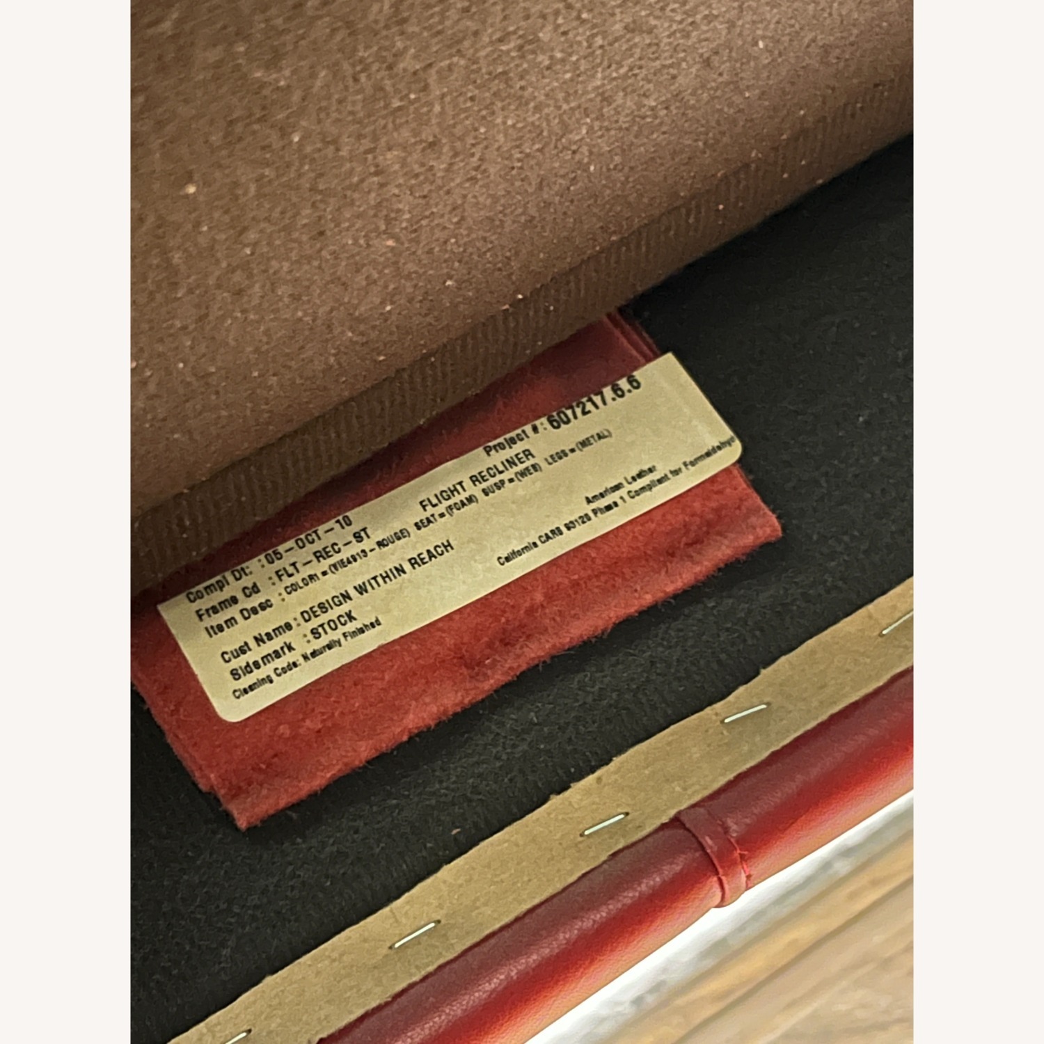 Design Within Reach Flight Recliner, Red Leather - image-4