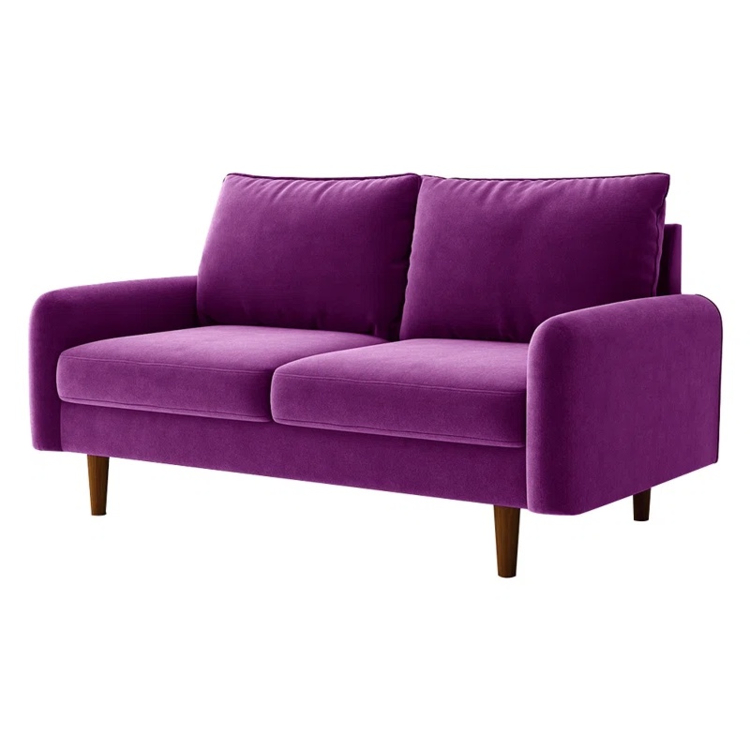 Everly Quinn Hessville Sofa 57.8" Velvet Round Arm Loveseat - image-4