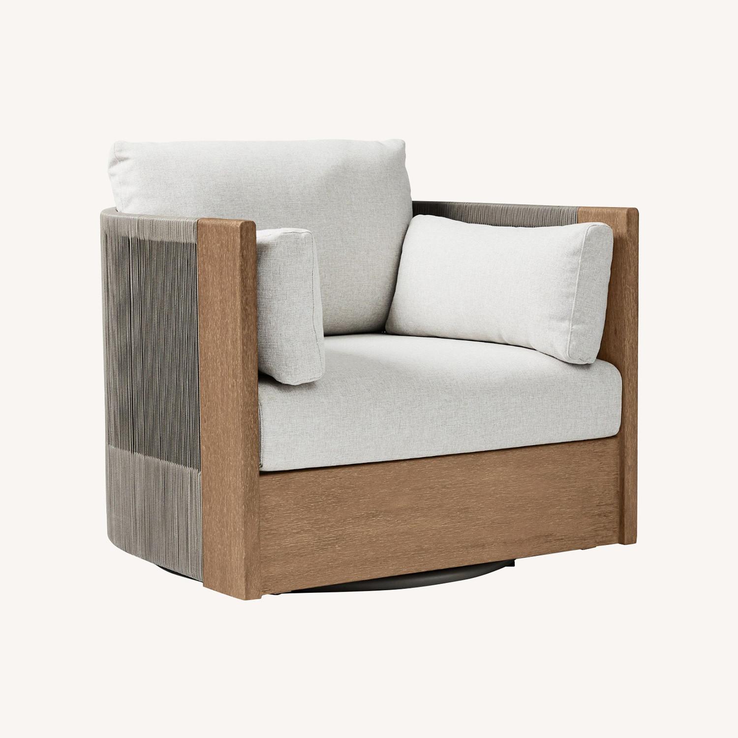 West Elm Porto Outdoor Swivel Chair - image-0
