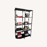 IKEA Black Glass Shelf Unit