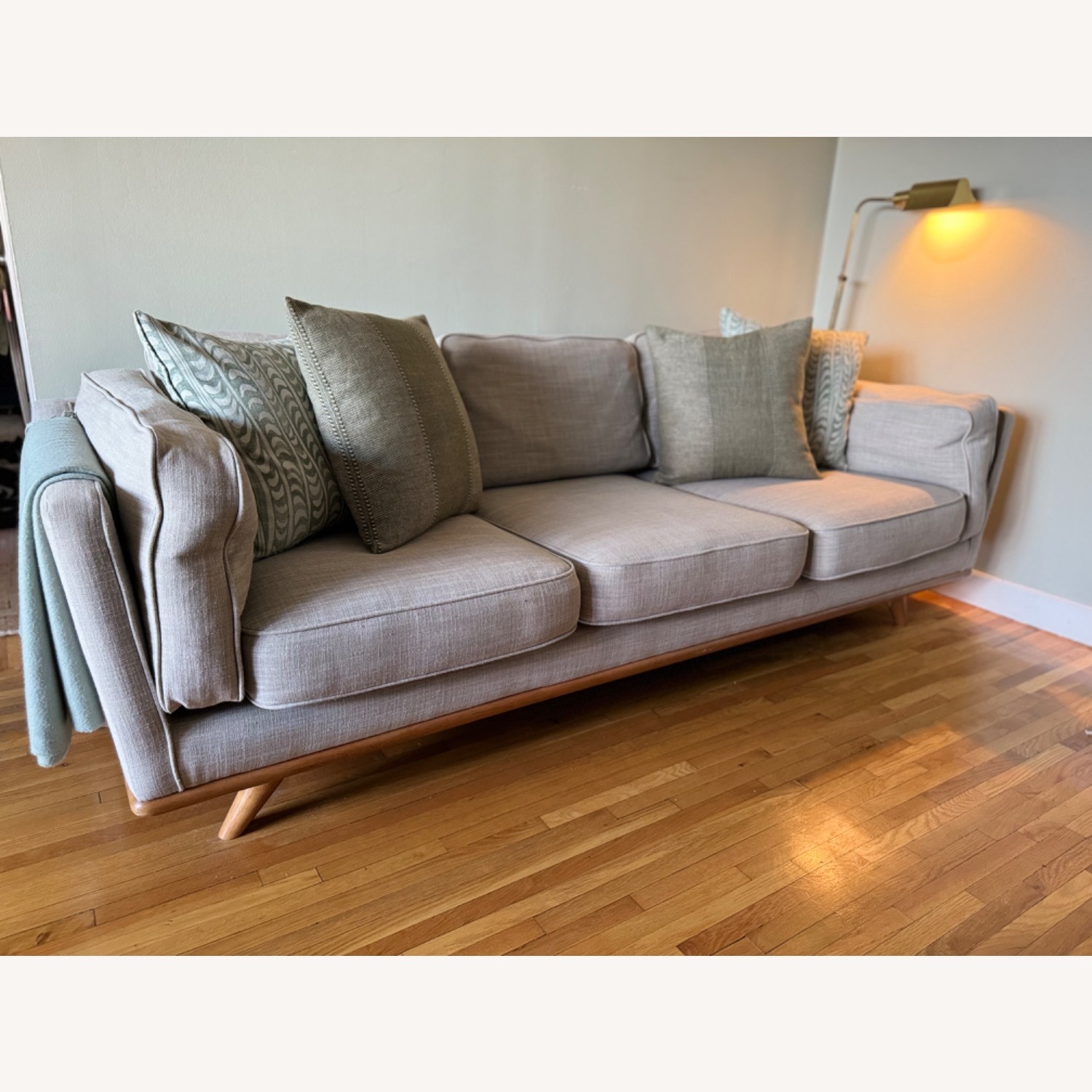 Article Timber 90" Sofa - Rain Cloud Gray - image-1