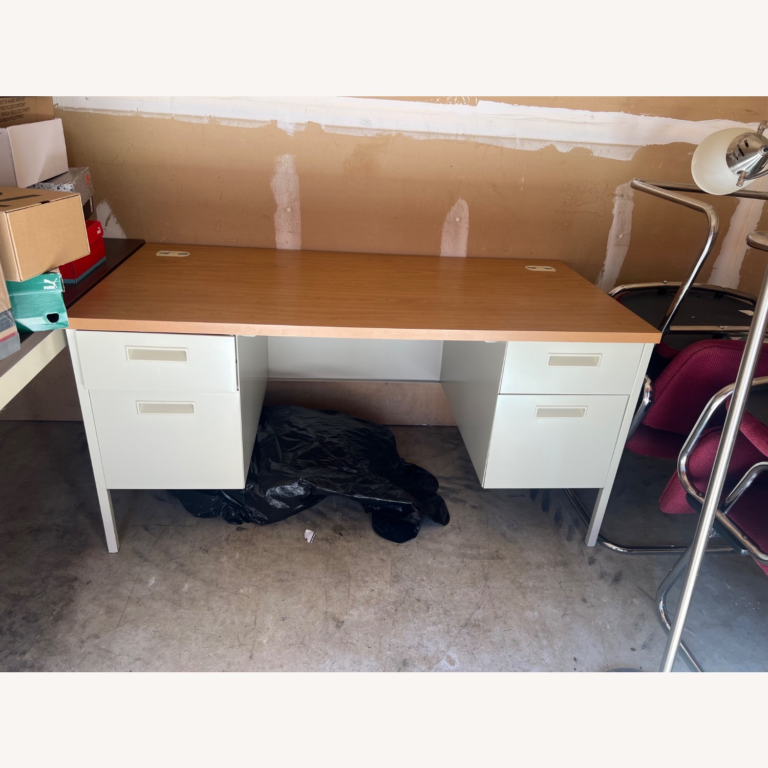 Double Pedestal Office Desk - image-2