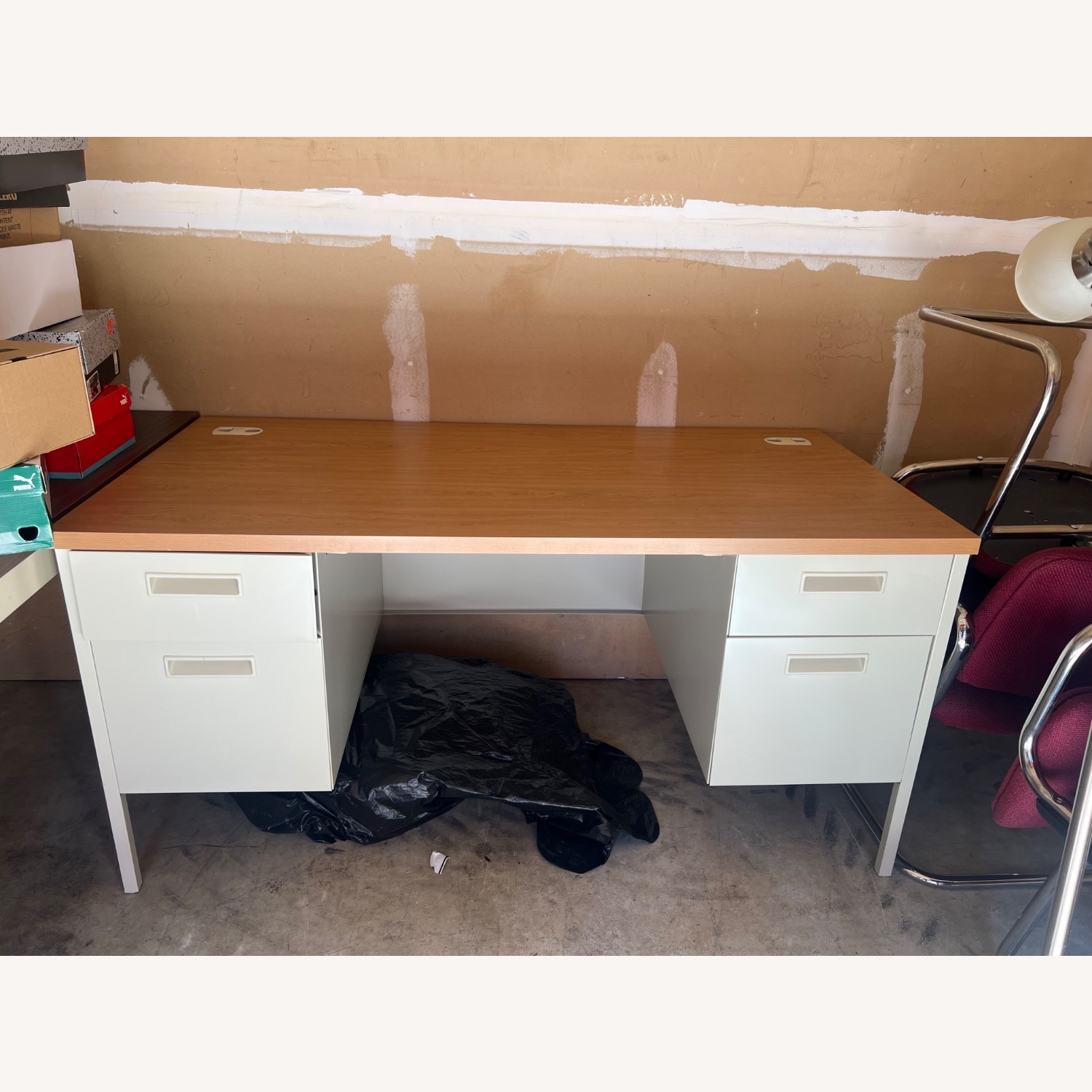 Double Pedestal Office Desk - image-1