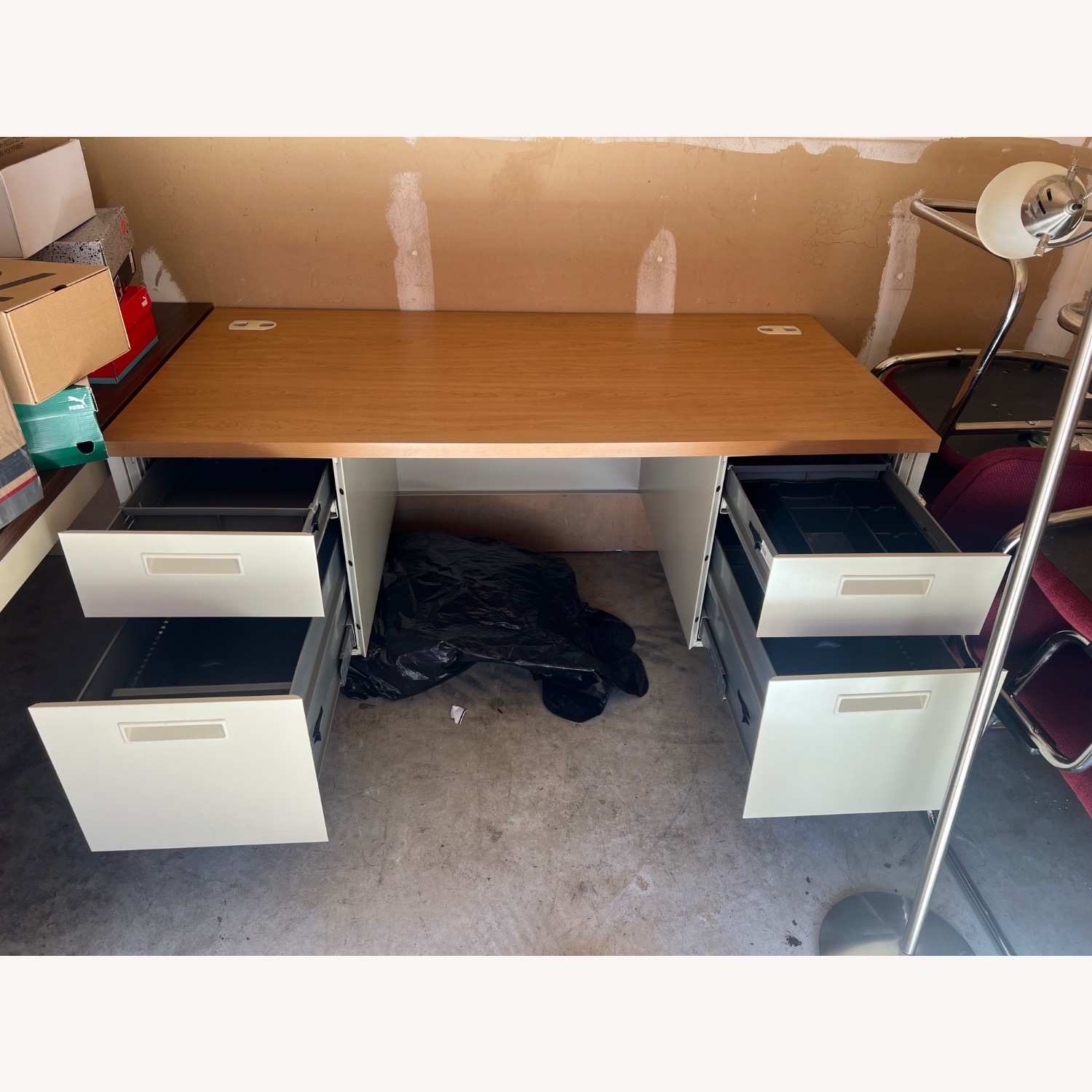 Double Pedestal Office Desk - image-4