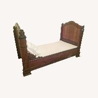 Antique French Daybed, Solid Walnut