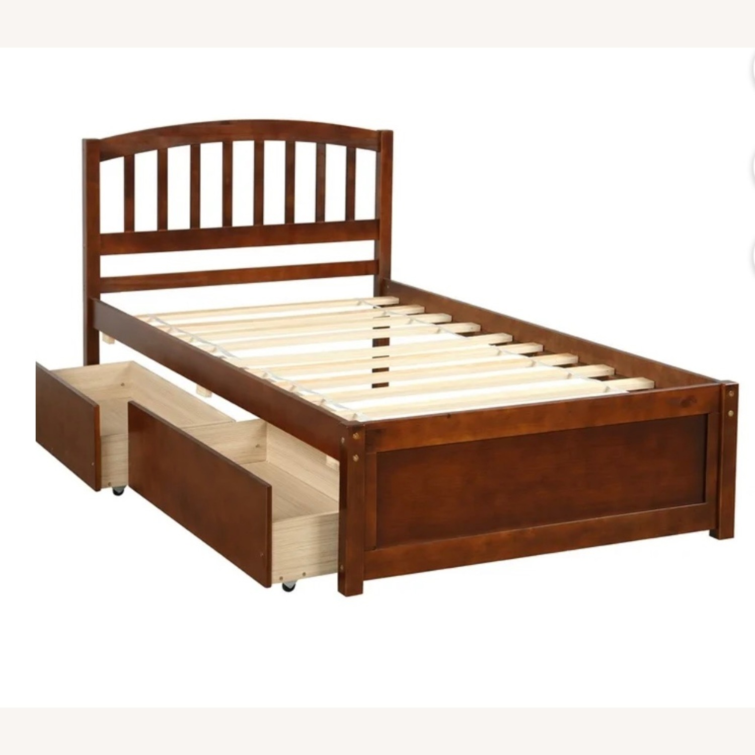 Wood Bed Frame W Storage - image-2
