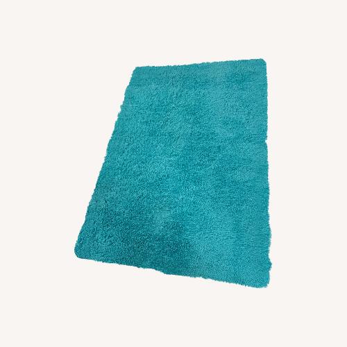 Used Aqua Blue Area Rug 4X6 for sale on AptDeco