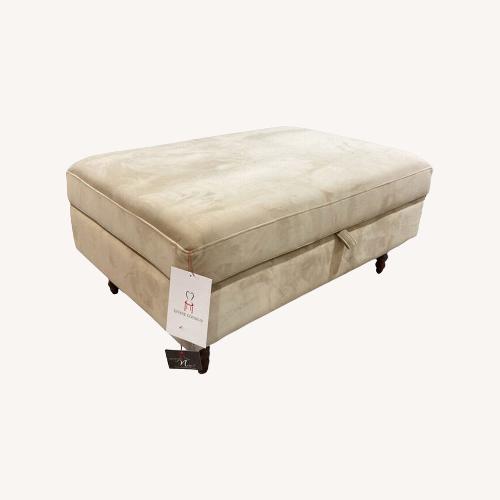 Used Interior Define Sloan Velvet Storage Ottoman for sale on AptDeco